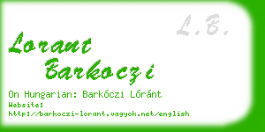 lorant barkoczi business card